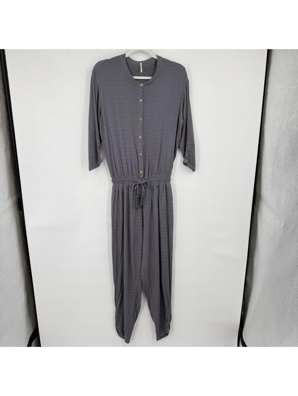 Women's Hello Nite Gray Silver Moon Jumpsuit Women's Size Small